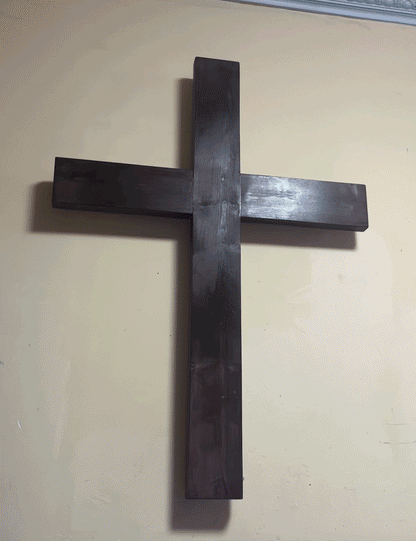 Handmade Backlit Wooden Cross